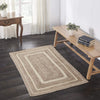 Natural & Creme Jute Rug Rect w/ Pad 36x60 - The Village Country Store 