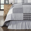 Sawyer Mill Black Ticking Stripe Queen Bed Skirt 60x80x16 - The Village Country Store 