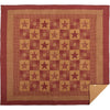 Ninepatch Star California King Quilt Set; 1-Quilt 130Wx115L w/2 Shams 21x37 - The Village Country Store 