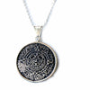 Alpaca Silver Aztec Calendar Pendant with Chain - The Village Country Store 