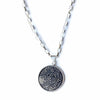 Alpaca Silver Aztec Calendar Pendant with Chain - The Village Country Store