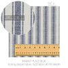 Market Place Blue Ticking Stripe Fabric 1yd #1 110 Width