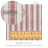 Market Place Red Ticking Stripe Fabric 1yd #1 110 Width