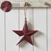Wooden Star Ornament Red 8x8x1.5