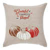 Grateful Thankful Blessed Pumpkins Pillow 12x12