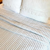 Timeless Ticking Gray King Quilt 95Lx105W