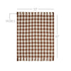 Dark Amber Woven Check Throw Blanket with Fringe 50x60
