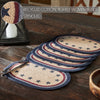 My Country Oval Placemat Stencil Stars Set of 6 10x15