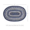 Great Falls Blue Jute Oval Placemat Set of 6 10x15