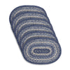 Great Falls Blue Jute Oval Placemat Set of 6 10x15