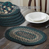 Pine Grove Jute Oval Placemat Set of 6 10x15