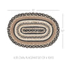Sawyer Mill Charcoal Creme Jute Oval Placemat Set of 6 10x15