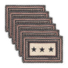 Colonial Star Jute Rect Placemat Set of 6 12x18