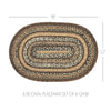 Espresso Jute Oval Placemat Set of 6 12x18