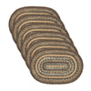 Espresso Jute Oval Placemat Set of 6 12x18