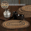 Espresso Jute Oval Placemat Set of 6 12x18