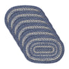 Great Falls Blue Jute Oval Placemat Set of 6 12x18