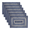 Great Falls Blue Jute Rect Placemat Set of 6 12x18