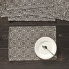 Custom House Black Tan Jacquard Placemat Set of 6 13x19