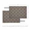 Custom House Black Tan Jacquard Placemat Set of 6 13x19