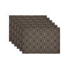 Custom House Black Tan Jacquard Placemat Set of 6 13x19