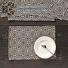 Custom House Black Tan Jacquard Placemat Set of 6 13x19