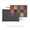 Heritage Farms Quilted Placemat Set of 6 13x19