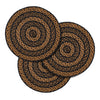 Black & Tan Jute Trivet 15 inch Diameter Set of 3