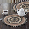 Sawyer Mill Charcoal Creme Jute Trivet 15 inch Diameter Set of 3