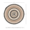 Sawyer Mill Charcoal Creme Jute Trivet 15 inch Diameter Set of 3