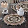 Sawyer Mill Charcoal Creme Jute Trivet 15 inch Diameter Set of 3