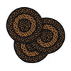 Black & Tan Jute Trivet 8 inch Diameter Set of 3