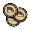 Sawyer Mill Charcoal Cow Jute Trivet 8 Set of 3