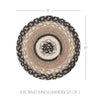 Sawyer Mill Charcoal Creme Jute Trivet 8 Set of 3