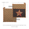 Arlington Pot Holder with Pocket & Patchwork Star Set of 2 8x8