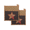 Arlington Pot Holder with Pocket & Patchwork Star Set of 2 8x8