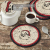 Jolly Ole Santa Jute Trivet 8 inch Diameter Set of 3