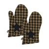 Black Star Oven Mitt Set of 2