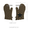 Black Star Oven Mitt Set of 2