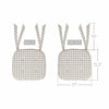 April & Olive Chair Pad Black White Ivory Windowpane Check Woven Chair Pad - 15.5x17 Rustic Farmhouse Seat Cushion with Ties