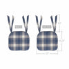 April & Olive Chair Pad Colonial Blue Plaid Chair Pad with Ties - 15.5x17 Rustic Farmhouse Stuffed Seat Cushion