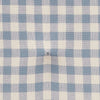 April & Olive Chair Pad Cottage Blue Checked Woven Chair Pad with Ties - 15.5x17 Farmhouse Cottage Seat Cushion