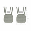 April & Olive Chair Pad Deep Moss Green Gingham Cotton Chair Pad - 15.5x17 Cushioned Seat Cushion - VHC Brands