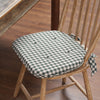 April & Olive Chair Pad Deep Moss Green Gingham Cotton Chair Pad - 15.5x17 Cushioned Seat Cushion - VHC Brands