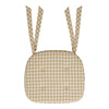 April & Olive Chair Pad Golden Wheat Gingham Cotton Chair Pad - 15.5x17 Cushioned Seat Cushion - VHC Brands