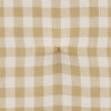 April & Olive Chair Pad Golden Wheat Gingham Cotton Chair Pad - 15.5x17 Cushioned Seat Cushion - VHC Brands