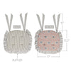 April & Olive Chair Pad Kaila Blue Natural Pink Floral Cotton Chair Pad - 15.5x17 Cushioned Seat Cushion - VHC Brands