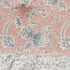 April & Olive Chair Pad Kaila Blue Natural Pink Floral Cotton Chair Pad - 15.5x17 Cushioned Seat Cushion - VHC Brands