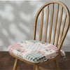 April & Olive Chair Pad Rosehill Cottage Dusty Rose & Natural Patchwork Cotton Chair Pad - 15.5x17 Cushioned Seat Cushion