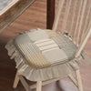 April & Olive Chair Pad Sawyer Mill Charcoal Patchwork Cotton Chair Pad - 15.5x17 Cushioned Seat Cushion - VHC Brands